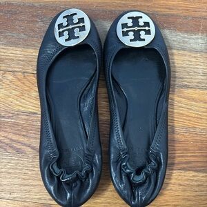 Tory Burch Black Ballet Flats
